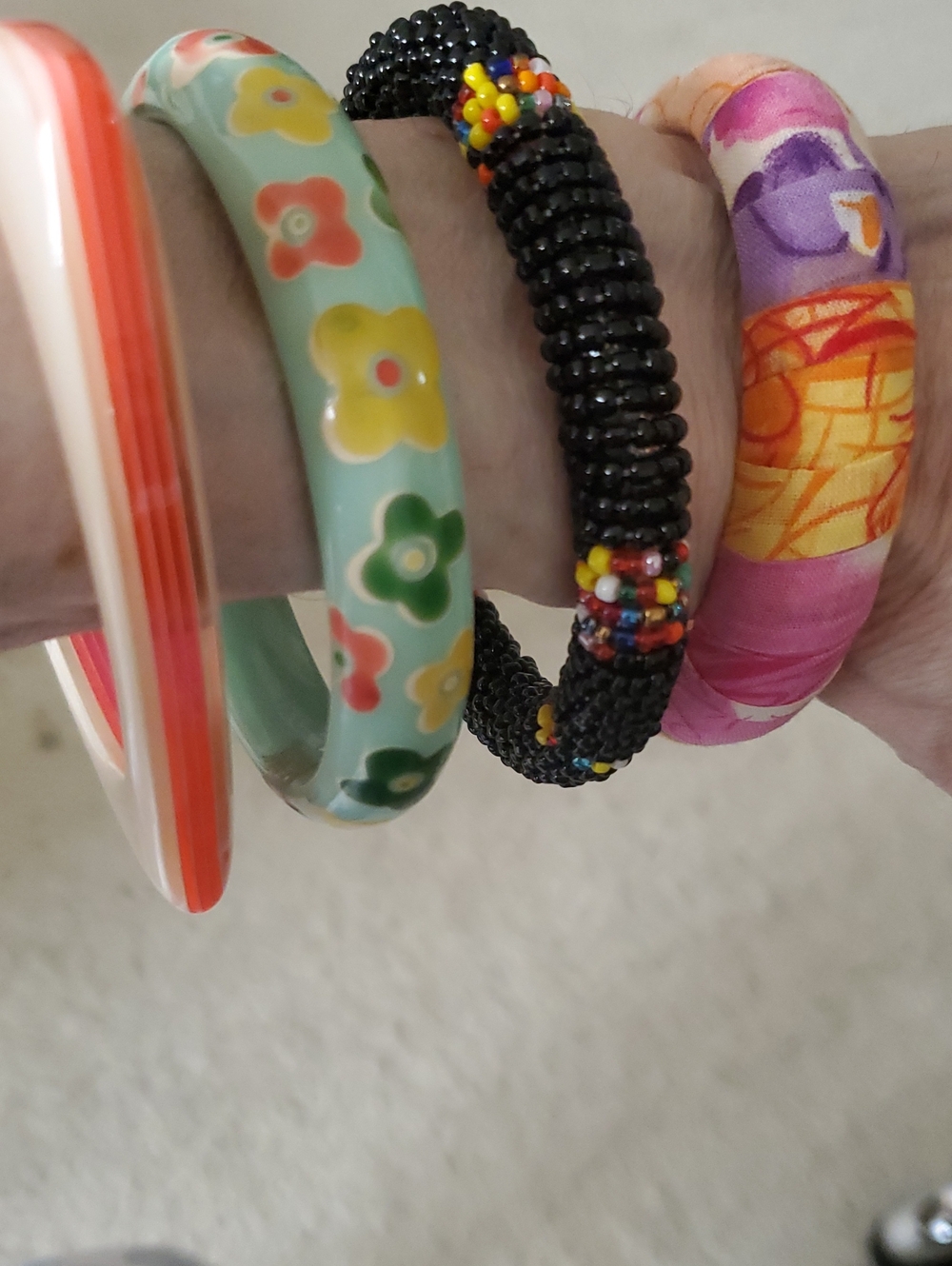 VINTAGE Colorful Mixed Bangle Bracelet Set
